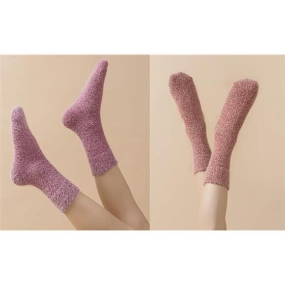 New 5 Pairs Fuzzy Soft Cozy Comfortable Socks for Women, Casual Sleep Comfy Sock - Picture 6 of 6